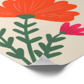 Succes met klaveren en bloemen poster (Hoek)