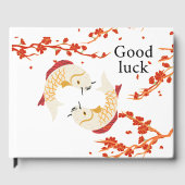 Succes met Koi Fish en Sakura | Elegant Japans Gastenboek (Voorkant)
