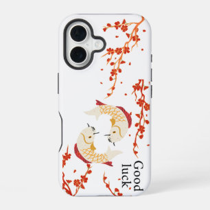 Succes met Koi Fish en Sakura Elegant Japans iPhone 16 Hoesje