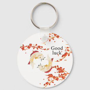 Succes met Koi Fish en Sakura Elegant Japans Sleutelhanger