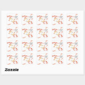 Succes met Koi Fish en Sakura | Elegant Japans Vierkante Sticker (Vel)