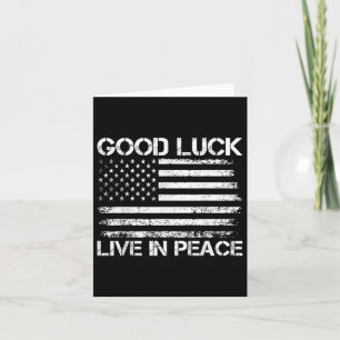 Succes met leven in vrede Grappig President Trump Kaart