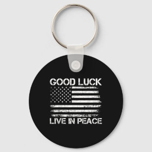 Succes met leven in vrede Grappig President Trump  Sleutelhanger