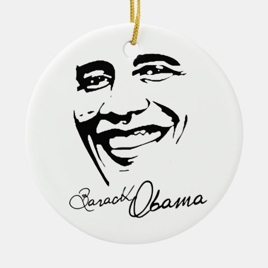 SUCCES MET OBAMA -.png Keramisch Ornament (Voorkant)