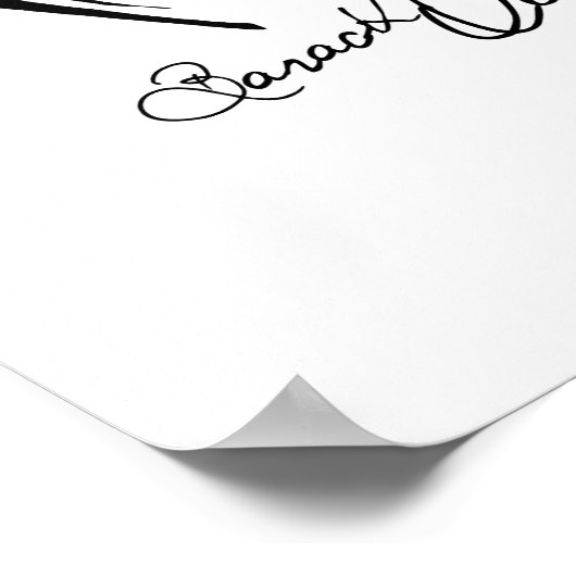 SUCCES MET OBAMA -.png Poster (Hoek)