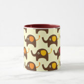 Succes met olifanten in kawaii schattig natuur pat mok (Midden)