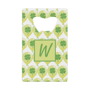 Succes met St. Patrick's Clovers Creditkaart Flessenopener