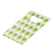Succes met St. Patrick's Clovers Creditkaart Flessenopener (Achterkant Gekanteld)