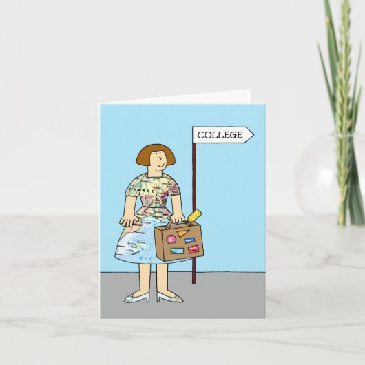 Succes met studeren voor haar kaart (Voorkant)
