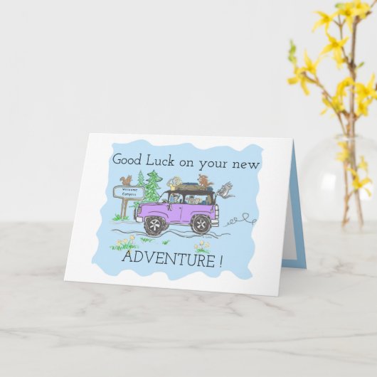 Succes met toekomstig geluk kaart (Gele Bloem)