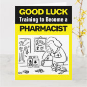 Succes met trainen om apotheker te worden kaart (Gele Bloem)