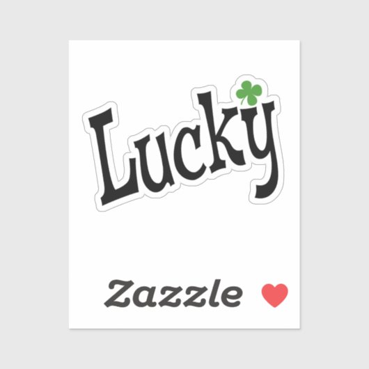 Succes met vier klavertjes sticker (Vel)