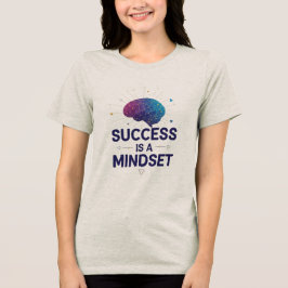 Succes Mindset Paarse Blauw Geometrische Brain Quo Tri-Blend Shirt