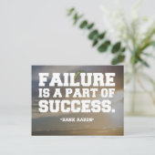 Succes & Mislukking Citaat Briefkaart (Staand voorkant)