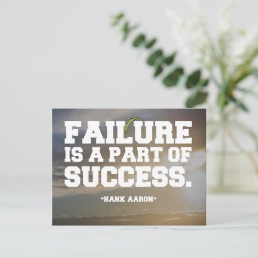 Succes & Mislukking Citaat Briefkaart (Staand voorkant)