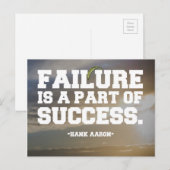 Succes & Mislukking Citaat Briefkaart (Voorkant / Achterkant)