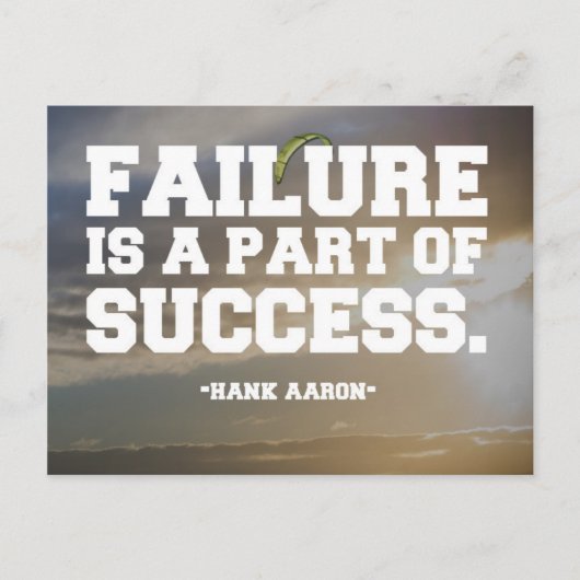 Succes & Mislukking Citaat Briefkaart (Voorkant)