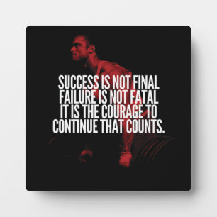 Succes, mislukking en moed. Workout Motivatie Fotoplaat