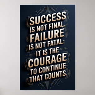 Succes & Moed Motivatie Poster