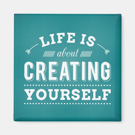 Succes Motivatie Attitude Life Quote Magneet (Voorkant)