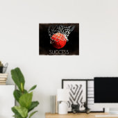 Succes Motivatie Basketbal Trend Stijlvol Cool Poster (Thuiskantoor)