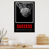 Succes Motivatie Basketball Trendy Poster (Keuken)