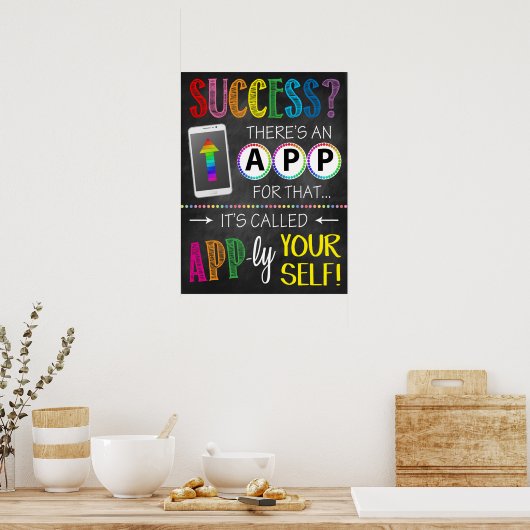 Succes Motivatie klaslokaal Poster (Keuken)
