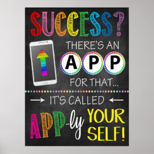 Succes Motivatie klaslokaal Poster