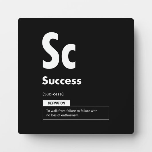 Succes - Motivatie plaque Fotoplaat (Voorkant)
