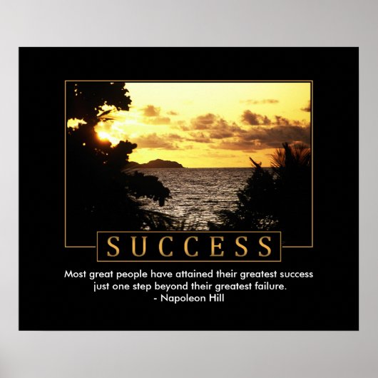 Succes Motivatie Poster (Voorkant)
