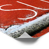 Succes Motivatie Trendy Stijlvolle Rode Muurbakste Poster (Hoek)