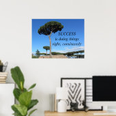 Succes Motiverende Boodschap Poster (Thuiskantoor)