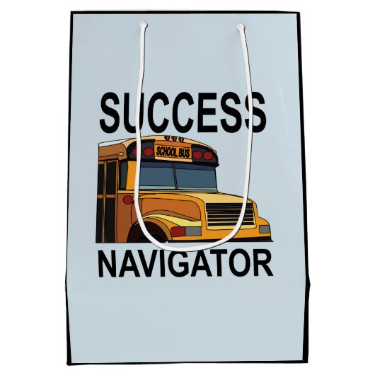 Succes Navigator School Bus Driver Medium Cadeauzakje (Achterkant)