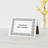 Succes nieuwe leraar! kaart (Gele Bloem)