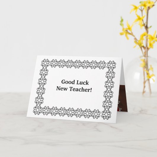 Succes nieuwe leraar! kaart (Gele Bloem)