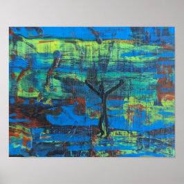 Succes, of "Hé! Ik ben hier!" Abstracte origine Poster