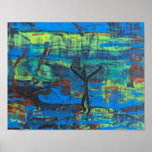 Succes, of "Hé! Ik ben hier!" Abstracte origine Poster (Voorkant)