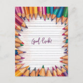 Succes omgeven door potloden briefkaart (Voorkant)