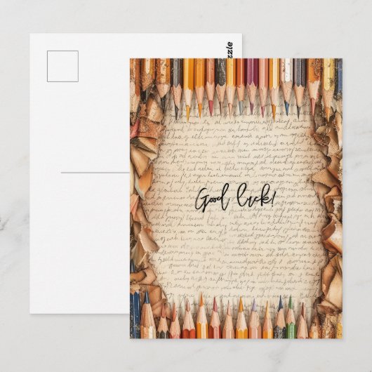 Succes omgeven door potloden briefkaart (Voorkant / Achterkant)