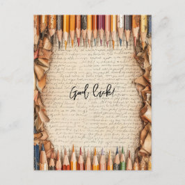 Succes omgeven door potloden briefkaart