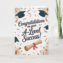 Succes op A-Level Niveau Afstudeercadeaus Kaart
