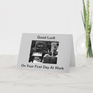 Succes op je eerste werkdag kaart