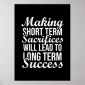 Succes opofferen - Gym, Hustle, Succes Poster (Voorkant)