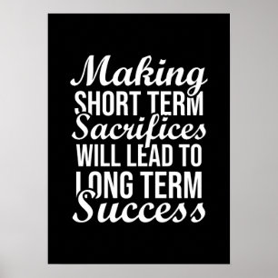 Succes opofferen - Gym, Hustle, Succes Poster