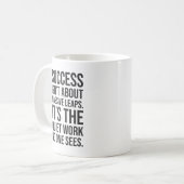 Succes over is rustig werken - Gym, drukte, grind Koffiemok (Voorkant links)