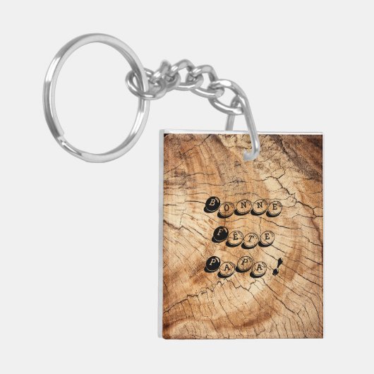 Succes papa! Hout Sleutelhanger (Voorkant Links)