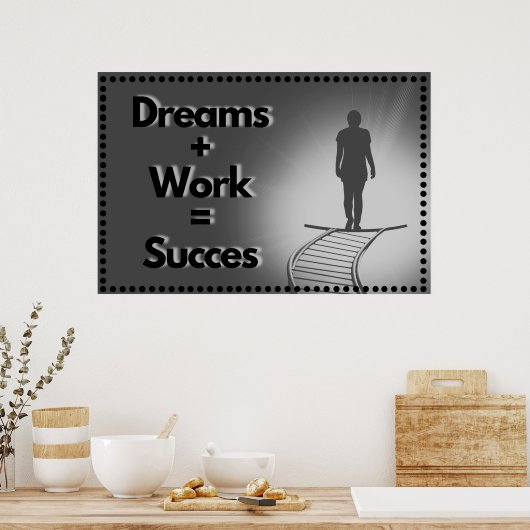 "Succes" Positive Wall art Poster (Keuken)