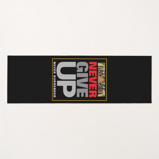 Succes Quote Nooit Opgeven Nooit Overgeven Yogamat (Voorkant (horizontaal))