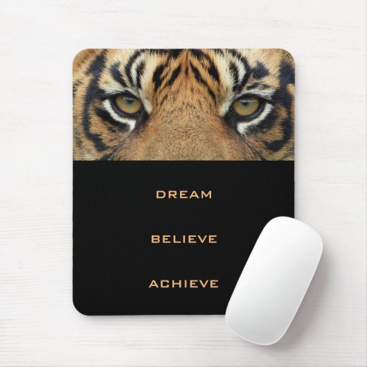 Succes Quote Tiger Eyes Dier Modern Verticaal Muismat (Met muis)