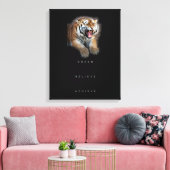 Succes Stijlvolle Motivatie Quote Abstracte Tijger Canvas Afdruk (Insitu (Woonkamer))